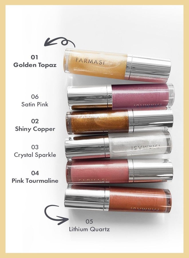 FARMASi Ultimate Shine Lip Gloss, Makeup, Ultra Hydrating, Moisturizing, Intense Color Pigment, Non Sticky, Smooth and Lightweight, 0.27 fl oz (Pink Tourmaline 04) - Image 2