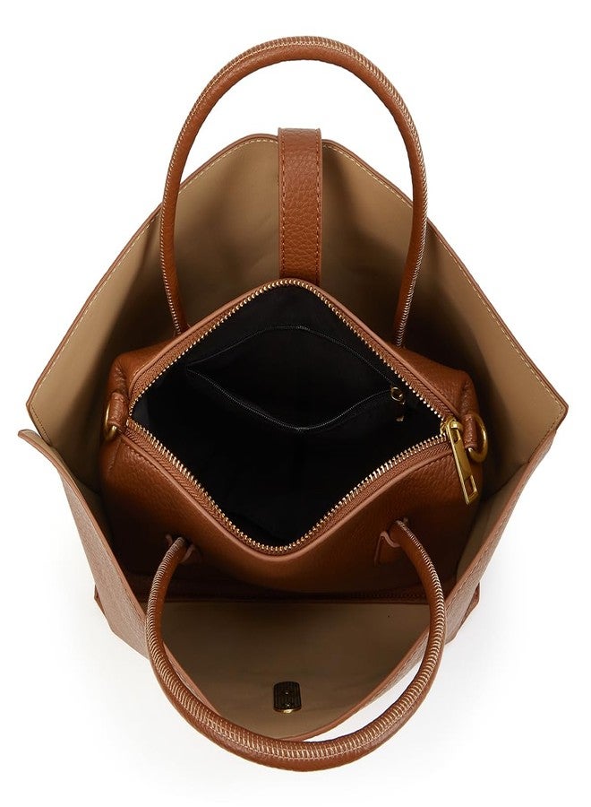Pocadri Women Vegan Leather Tote Bucket Bags Y2K Trendy Large Vintage Hobo Purses Shoulder Handbags - Image 4