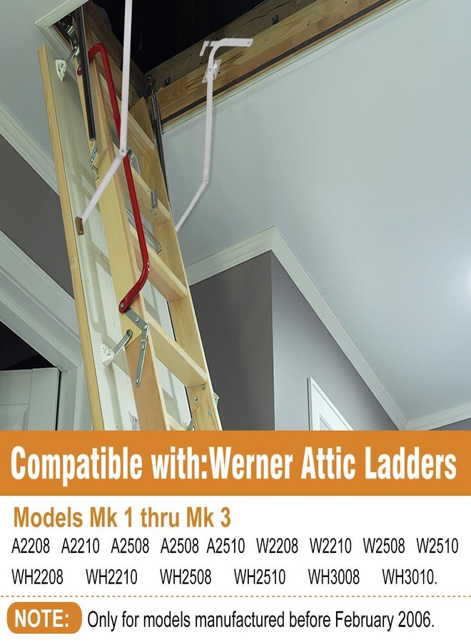 Vanesa 55-1 Attic Ladder Spreader Hinge Arms Compatible with Werner Models Mk 1 Thru Mk 3, A2208 A2210 A2508 A2510 W2208 W2210 W2508 W2510 WH2208 WH2210 WH2508 WH2510 WH3008 WH3010, MFG 2006 and Older - Image 2