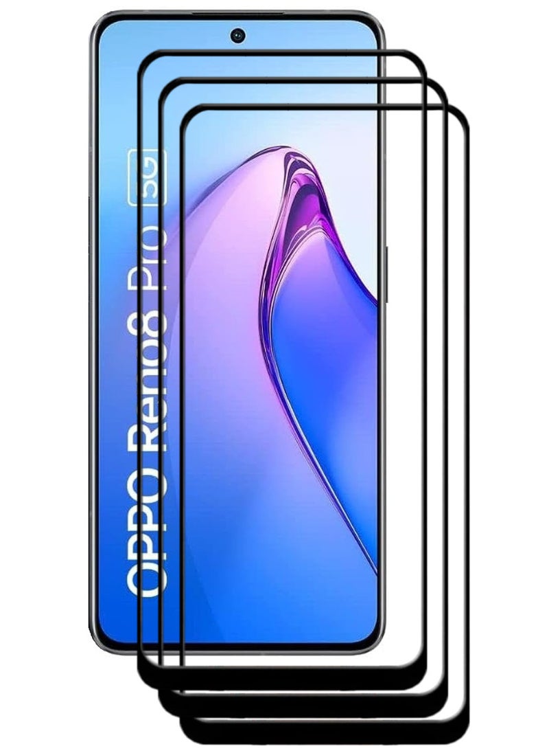 ACLIX 3 Pieces Antistatic ESD Dustproof Premium Quality High Definition Tempered Glass Screen Protector Designed For Oppo Reno8 Pro - Image 1