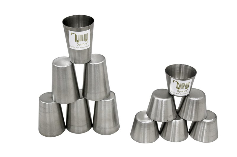 Dynore Stainless Steel Set of 12-30/50 ml Shot Glass - Image 5