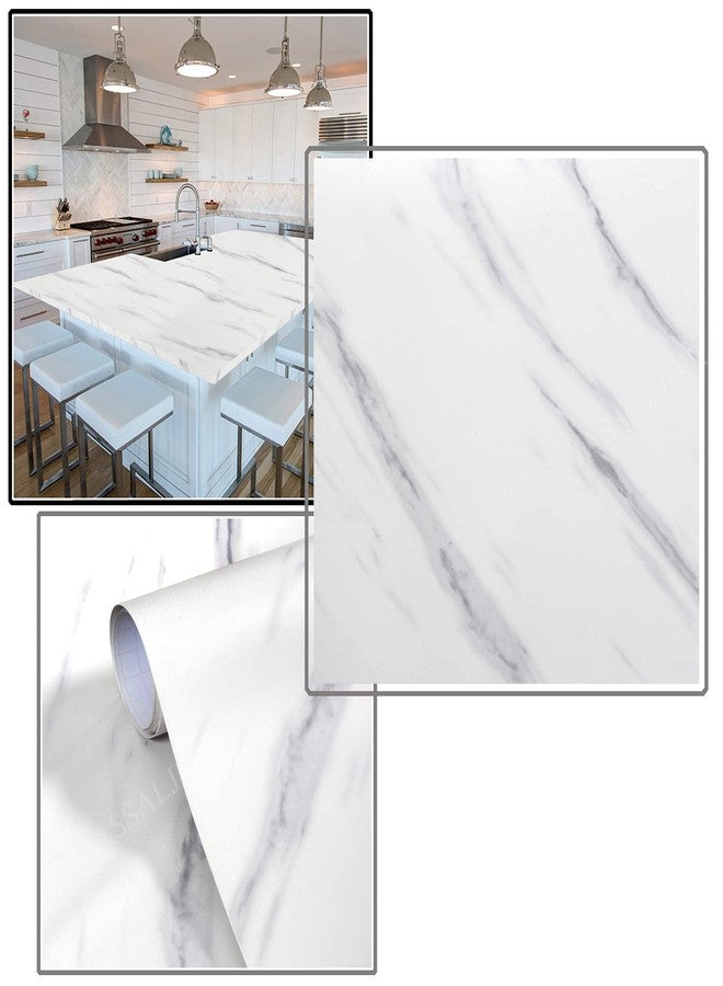 Fusion Graphix White Granite Look Marble Gloss Film Vinyl Self Adhesive Counter Top Peel and Stick Door Wardrobe Wall Papers Wall Decal M-2 (12x100) - Image 4