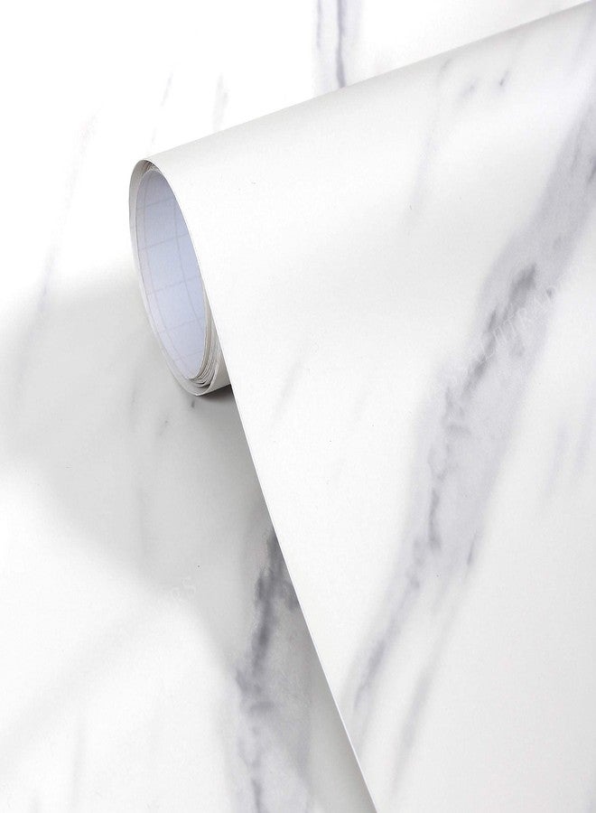 Fusion Graphix White Granite Look Marble Gloss Film Vinyl Self Adhesive Counter Top Peel and Stick Door Wardrobe Wall Papers Wall Decal M-2 (12x100) - Image 1