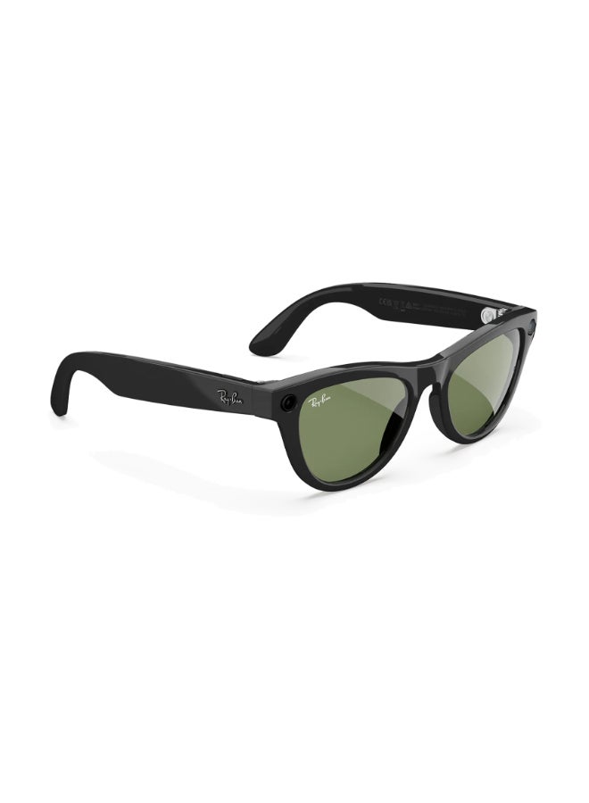 ميتا RAY-BAN Skyler (Gen 2) Shiny Black Frame Green Lens Standard High bridge Shiny Black Green - Image 3
