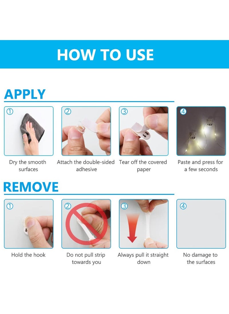 Generic - Damage-Free Adhesive Utility Hooks for Home, Dorm and School, 20 Small and 6 Medium Organizers for Easy Hanging - Image 1
