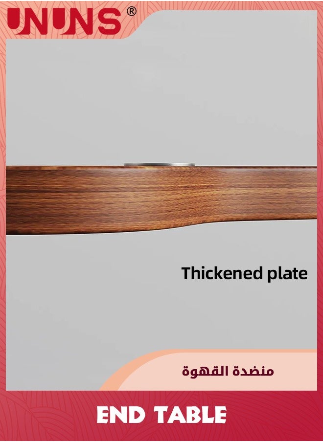 UNUNS - C-Shaped Side Table,Flower Shape Small Wooden Nightstand,Bedside Table For Living Room Kitchen Garden Bedroom,Small Accent Table - Image 1