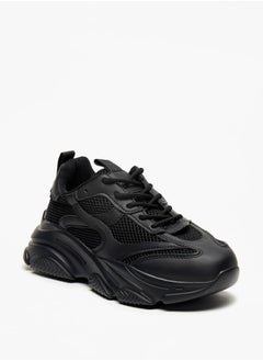 Celeste Women's Monotone Low Ankle Sneakers with Lace-Up Closure  - Image 1