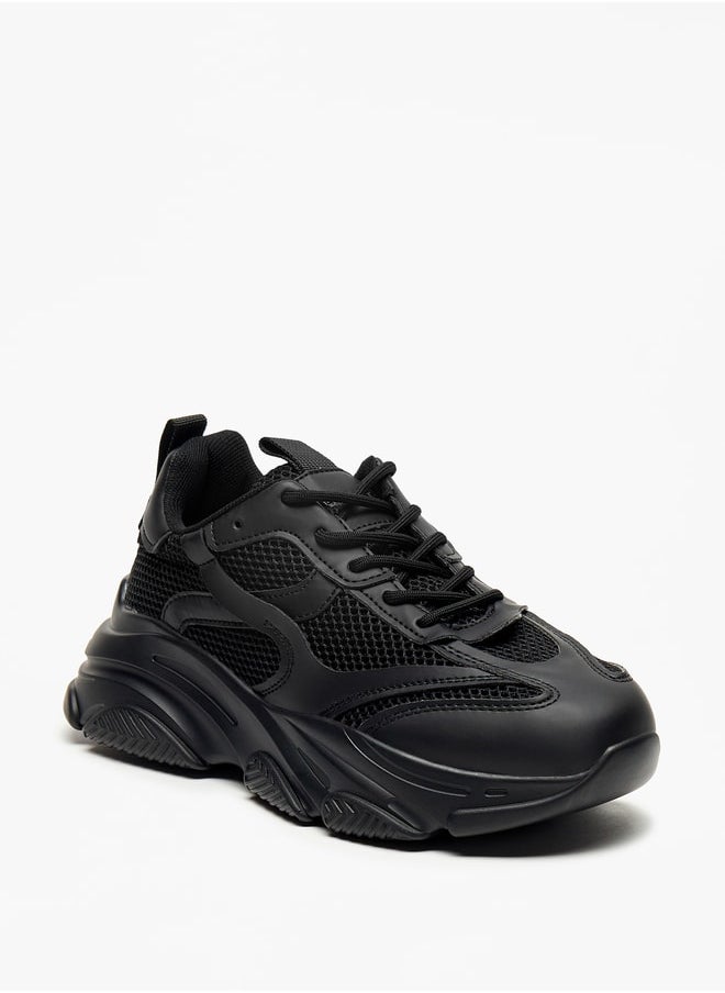 Celeste Women's Monotone Low Ankle Sneakers with Lace-Up Closure  - Image 1