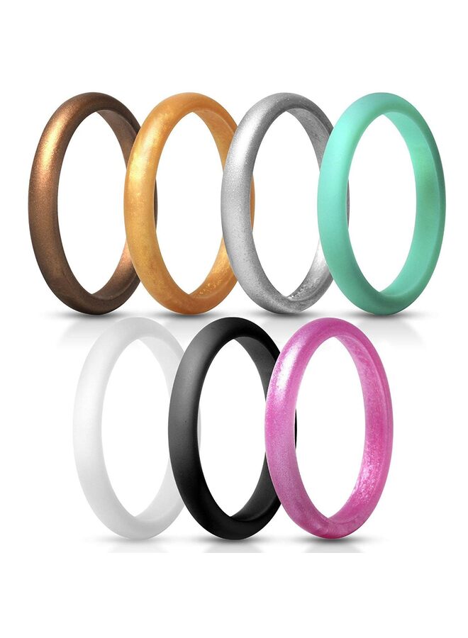 Silicone Wedding Ring for Men - 8mm Wide - 2.5mm Thick - Image 1