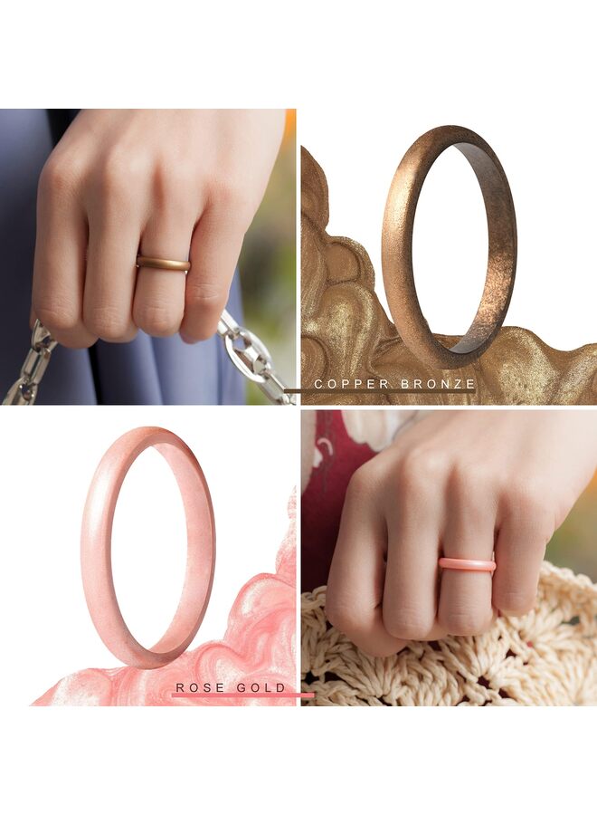 Silicone Wedding Ring for Men - 8mm Wide - 2.5mm Thick - Image 5