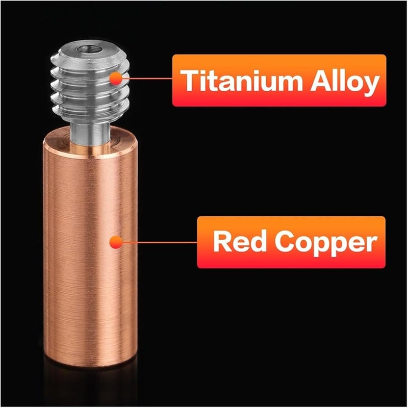 Copper All Metal Heat Break 5pcs Stainless Steel Smooth Throat For 1.75mm 3D Printer - Image 3