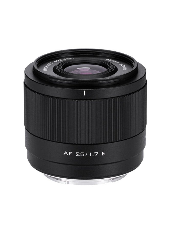 عدسة فيلتروكس AF 25 مم F1.7 E بفتحة كبيرة وتركيز تلقائي لجميع الاستخدامات متوافقة مع كاميرات سوني A6400 و Fx30 و A6700 و Zv-e10ii المرايا