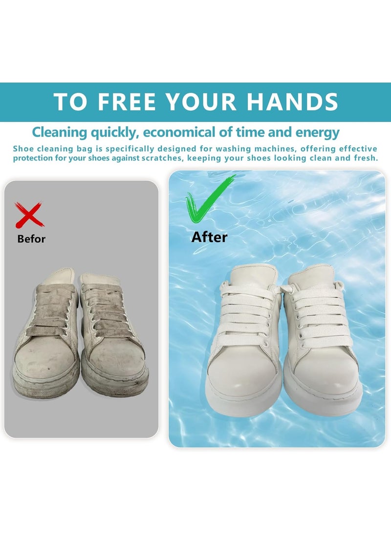Shoe Washing Machine Bags: Set of 2 Reusable Laundry Bags for Sneakers and Tennis Shoes - Stain Removal and Cleaning Pouches for Washer and Dryer - Image 4