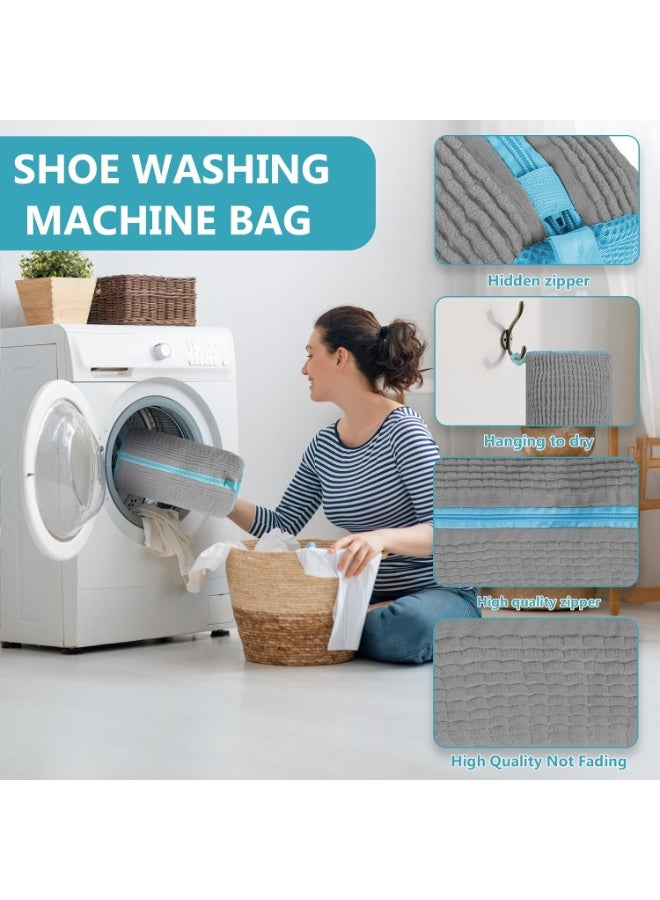 Shoe Washing Machine Bags: Set of 2 Reusable Laundry Bags for Sneakers and Tennis Shoes - Stain Removal and Cleaning Pouches for Washer and Dryer - Image 5
