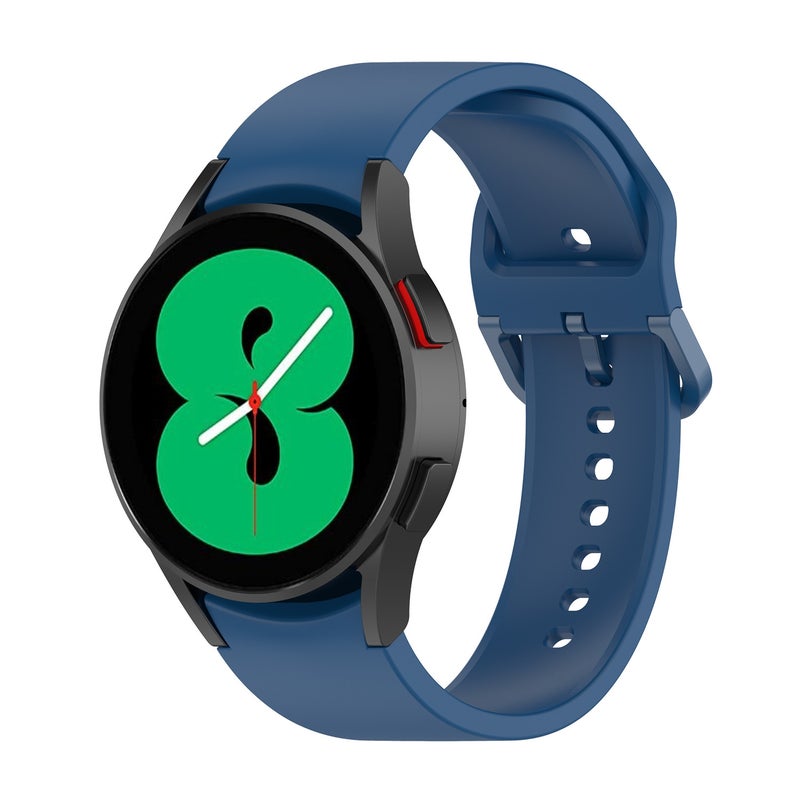 Replacement Strap For Samung Galaxy Watch4 40mm / 44mm Silicone Flat Buckle Watch Band(Dark Blue) - Image 4