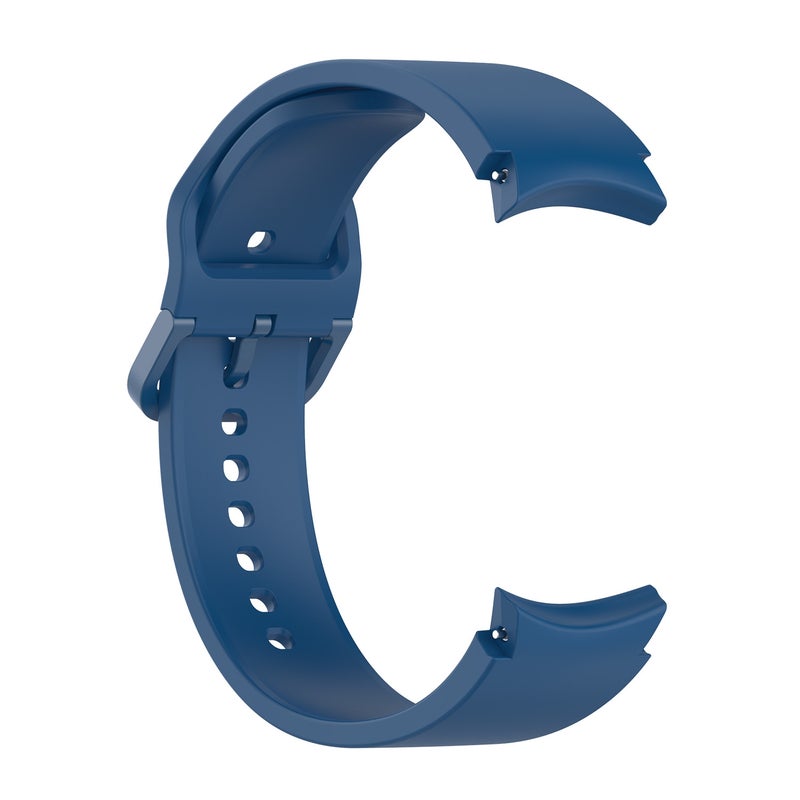Replacement Strap For Samung Galaxy Watch4 40mm / 44mm Silicone Flat Buckle Watch Band(Dark Blue) - Image 3