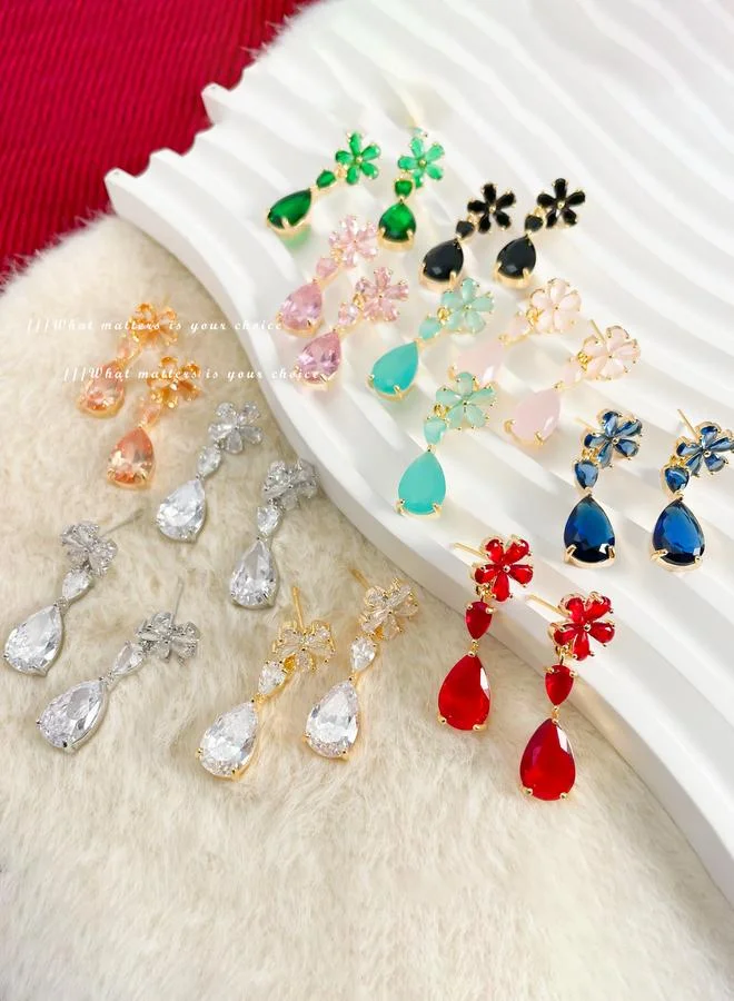 Take Two  Ruby Red Dangle Earrings for Women | Best Price UAE