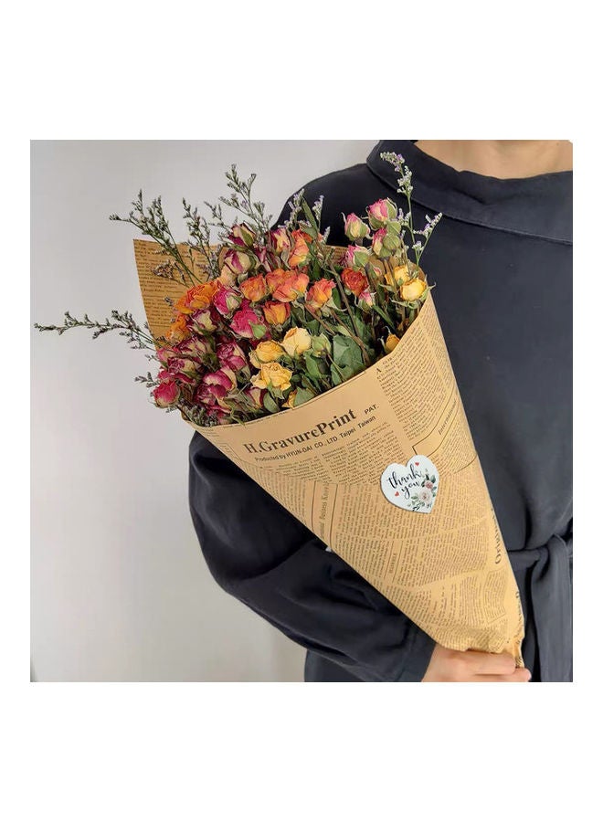 NIBEMINENT Heart Shape Thank You Sticker Roll Multicolour - Image 3