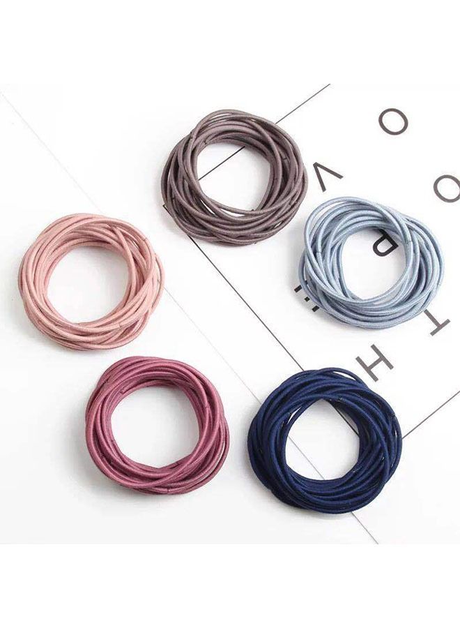 ZCM-HAPPY 500 Pieces Hairband Set Elastic Band Set Elastics Hair Ties Multicolor 5 cm - Image 2