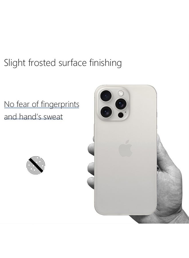 CATANES iPhone 15 Pro Max Case Cover Air Skin Series Back Cover Sturdy Durable Thin Case Drop Protection Cover Clear White - Image 5