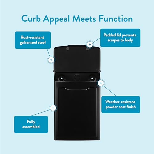 Architectural Mailboxes 2681B Black Marina Wall Mount Mailbox, Small - Image 4