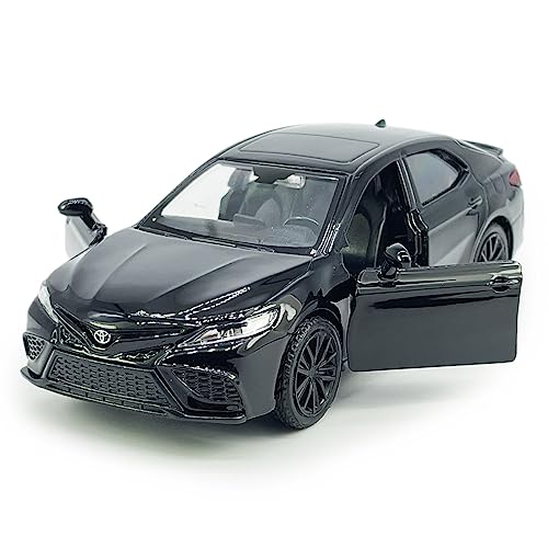 Metanyl Camry XSE 2022 Model Car 1/36 Scale Diecast Toy Cars Metal Alloy Children’s Die-cast Vehicles, Pull Back Doors Open, Black Rim, Collection for Men, Kids Toys for Boys Gifts, Black - Image 4