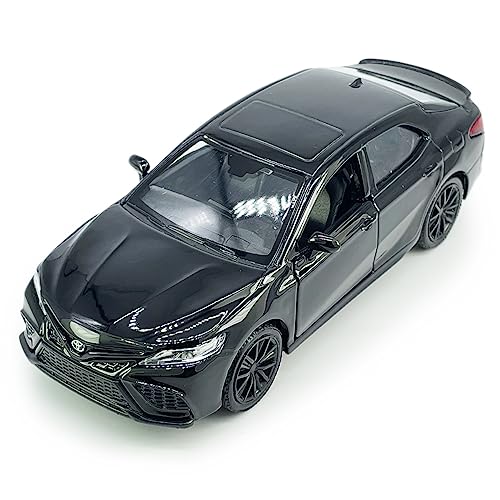 Metanyl Camry XSE 2022 Model Car 1/36 Scale Diecast Toy Cars Metal Alloy Children’s Die-cast Vehicles, Pull Back Doors Open, Black Rim, Collection for Men, Kids Toys for Boys Gifts, Black - Image 3