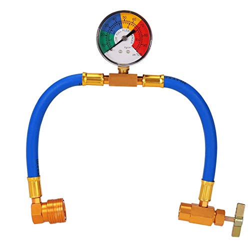 Ketofa R134A Car AC Refrigerant Charge Hose Kit Recharge Hose with Gauge,A/C 1/2 Recharge Measuring Kit Can Tap Air Conditioning Pressure Gauge R134A by Ketofa - Image 1