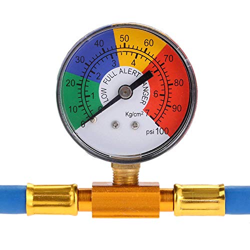 Ketofa R134A Car AC Refrigerant Charge Hose Kit Recharge Hose with Gauge,A/C 1/2 Recharge Measuring Kit Can Tap Air Conditioning Pressure Gauge R134A by Ketofa - Image 2