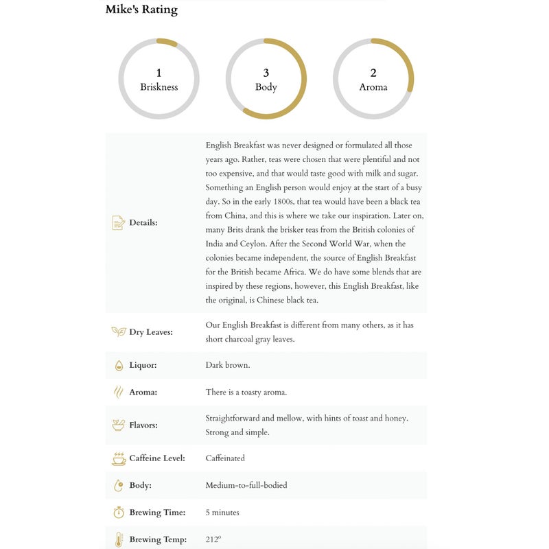 Harney & Sons English Breakfast Black Tea, 50 Tea Bags â€“ Classic Keemun Blend for Bold, Full-Bodied Flavor, Kosher - Image 2