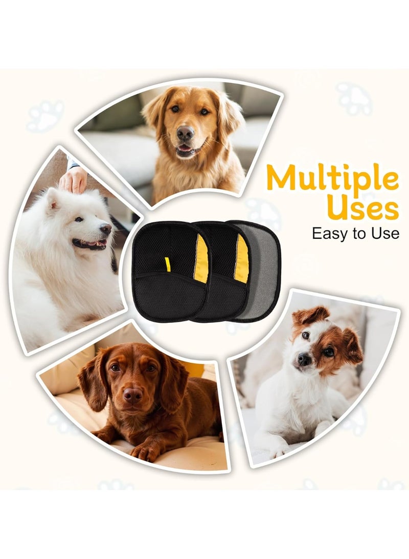 قفازات إزالة شعر الحيوانات بالكهرباء الساكنة، قفازات تنظيف قابلة لإعادة الاستخدام للأثاث، السجاد (3 قطع) - Image 5