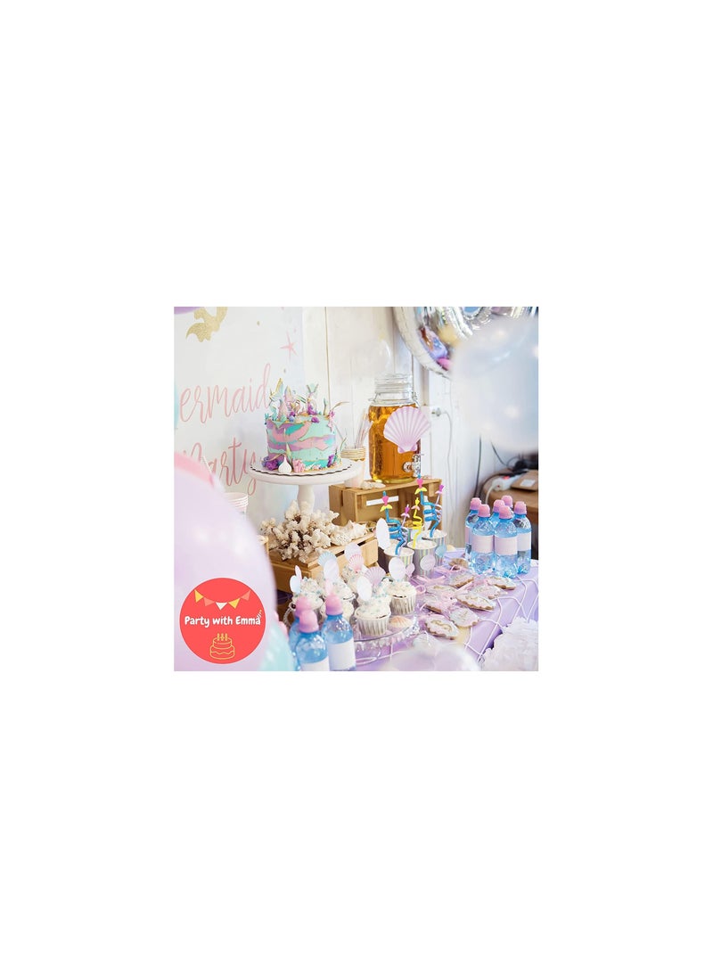 Party with Emma 16 Pcs Party Favors Game Controller Straws Goodie Gifts for Kids Gamer Birthday Party Supplies (Mermaid)  - Image 3