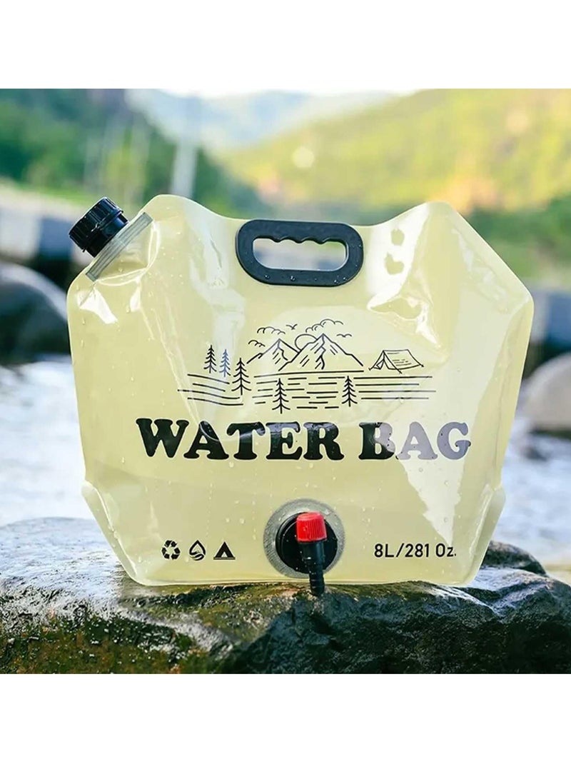 Meetion Water Storage Bag - 8L Portable Water Carrier for Survival, Camping, Hiking, Cycling, Fishing, Travel, Outdoor Water Storage, Emergency Water Supply, Collapsible Water Bag - Image 5