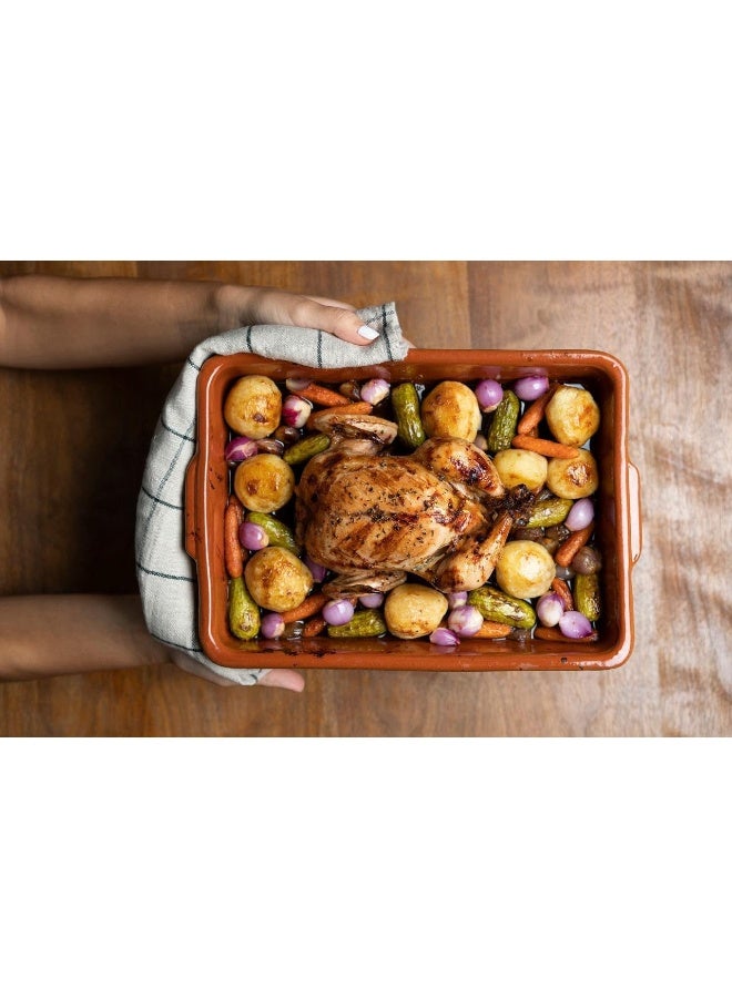 كورزانا طين تيراكوتا 504 مستطيل مقسم رقم 4 41 سم × 29 سم الوزن: 3.10 كجم - Image 2