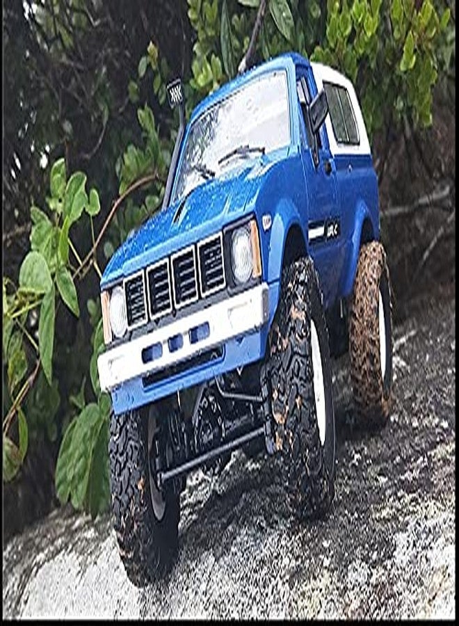 سيارة FMTStore WPL C24 1/16 2.4GHz 4WD RC Car Crawler Headlight Control Remote Control Crawler Off-Road Pickup Truck RTR Toy Boy, Girl and Adult (Blue) - Image 2