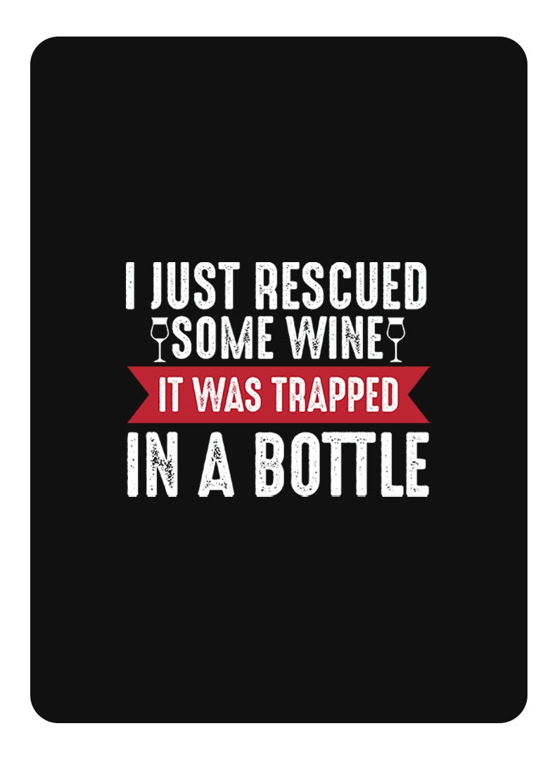 Theodor Protective Flip Case For Samsung Galaxy Tab A8 10.5 (2021) With Trifold Stand Auto Wake Sleep Shockproof Cover Wine trapped in bottle white copy - Image 1