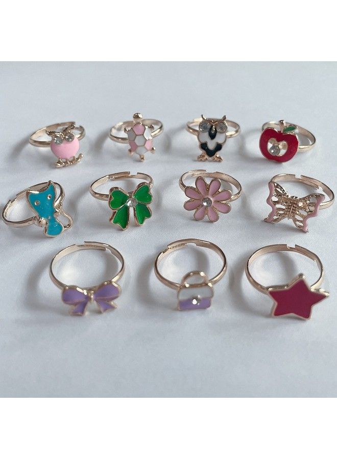 monochef 36Pcs Little Girl Jewel Rings In Box Adjustable No Duplication Children Girls Kids Pretend Play Costume Princess Dress Up Jewelry Rings Party Favors Toys Gifts For Girls  - Image 5