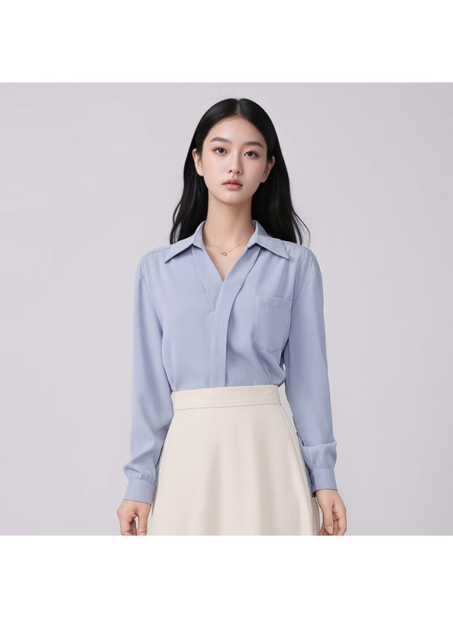 Teluoman Elegant White Long Sleeve Chiffon Shirt Women New French Niche Design Age-reducing Commuter Casual Blouse - Image 4