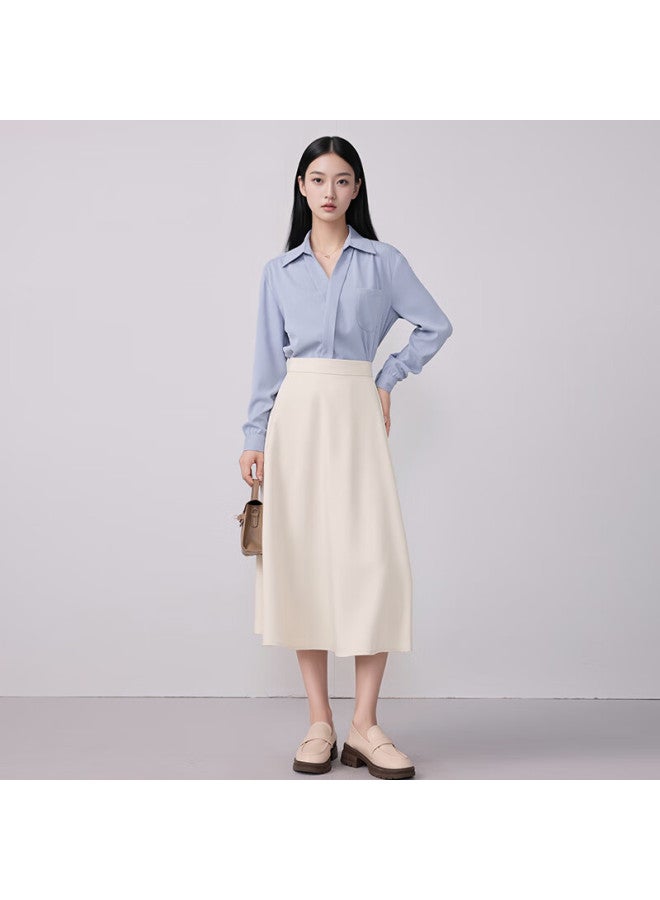 Teluoman Elegant White Long Sleeve Chiffon Shirt Women New French Niche Design Age-reducing Commuter Casual Blouse - Image 3
