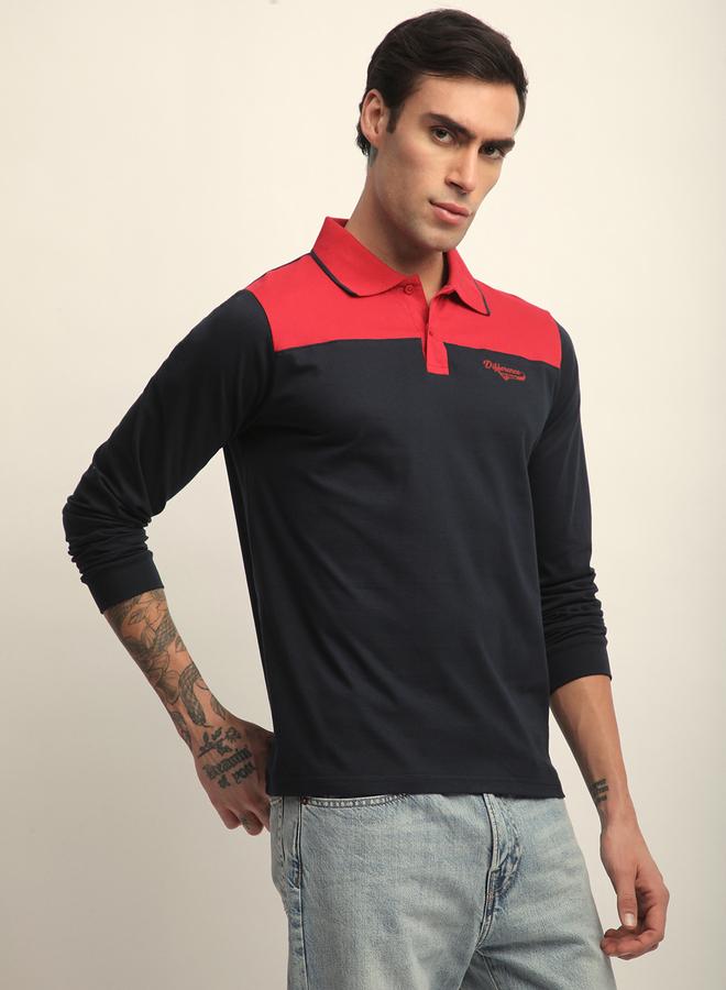 Difference of Opinion Men Color Block Regular Fit Polo - Image 1