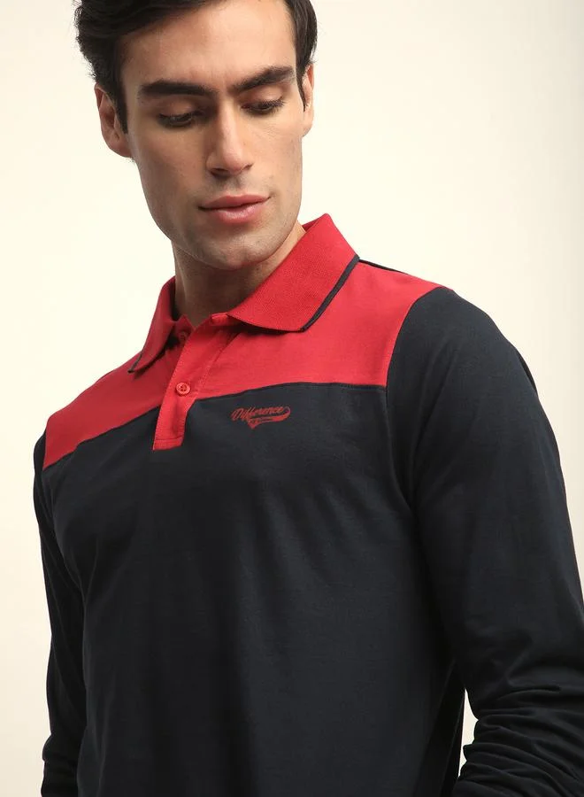 Difference of Opinion Men Color Block Regular Fit Polo