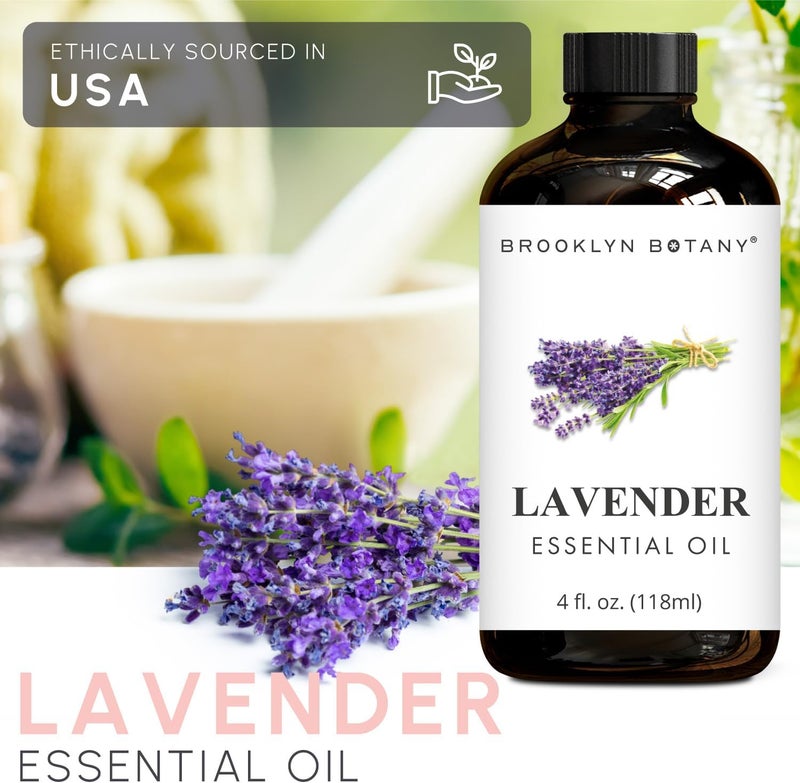 Brooklyn Botany Lavender Essential Oil - Huge 4 Fl Oz - 100% Pure and Natural - Premium Grade with Dropper - for Aromatherapy and Diffuser - Image 4