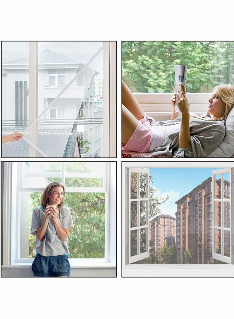 كابتن تيك Window Mosquito Screen Nets, Fly Window Screen Mesh Insect Netting with Self-Adhesive Tapes, Window Screen Mosquito Netting, Fly Screen Window netting - Image 3