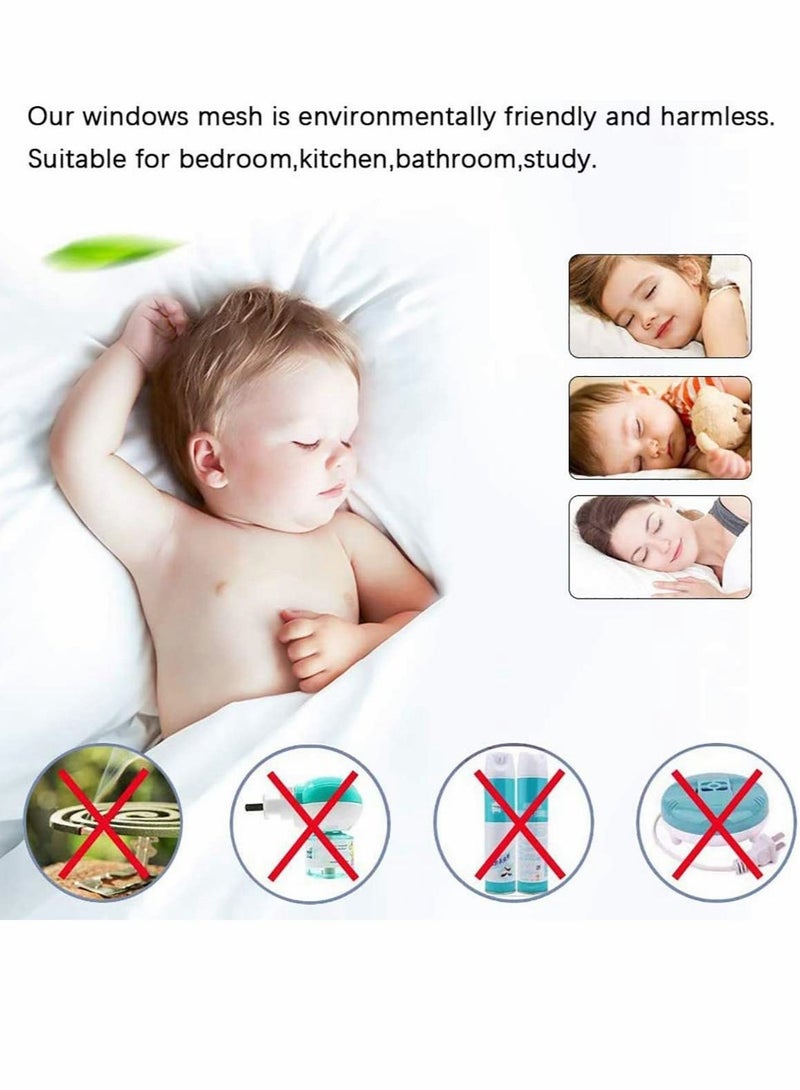 كابتن تيك Window Mosquito Screen Nets, Fly Window Screen Mesh Insect Netting with Self-Adhesive Tapes, Window Screen Mosquito Netting, Fly Screen Window netting - Image 4