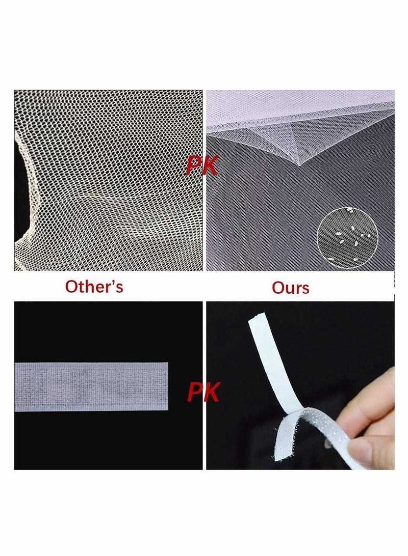 كابتن تيك Window Mosquito Screen Nets, Fly Window Screen Mesh Insect Netting with Self-Adhesive Tapes, Window Screen Mosquito Netting, Fly Screen Window netting - Image 5