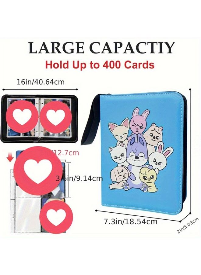 Kpop Photocard Binder Album 4 Pocket With 50 Sleeves Holds Up To 400 Cards Style S K - Image 4