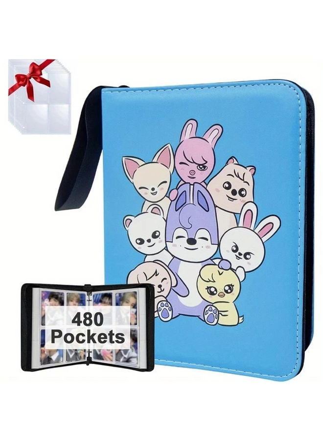 Kpop Photocard Binder Album 4 Pocket With 50 Sleeves Holds Up To 400 Cards Style S K - Image 3
