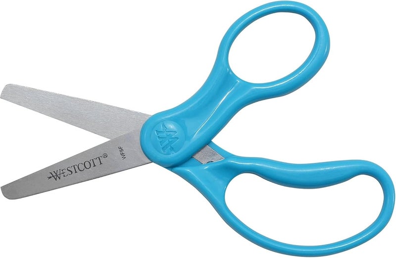 Westcott 15968 RightHanded Scissors Kids Scissors Ages 48 5Inch Blunt Tip Blue - Image 5