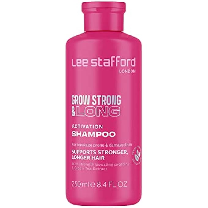 Lee Stafford HAIR GROWTH SHAMPOO | GROW STRONG & LONG COLLECTION - BEST THICKENING REGROWTH CLEANSER FOR THINNING, TREATMENT FOR MEN & WOMEN, HELPS OIL, FRIZZY, DRY SCALP, 250 ML - Image 1