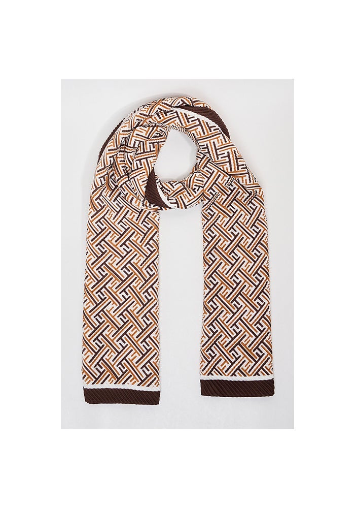 R&B Patterned Scarf, 180X85cm - Image 1